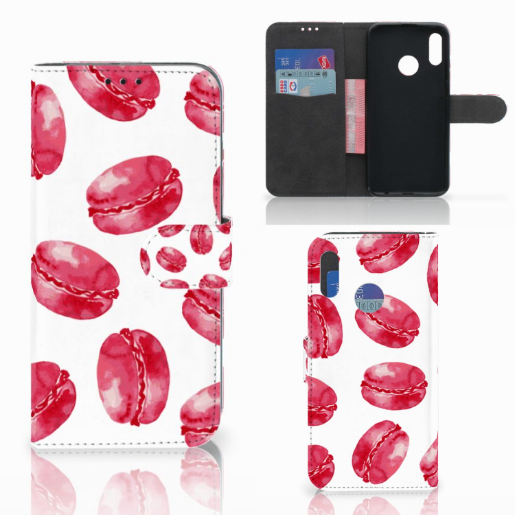 Honor 10 Lite Book Cover Pink Macarons