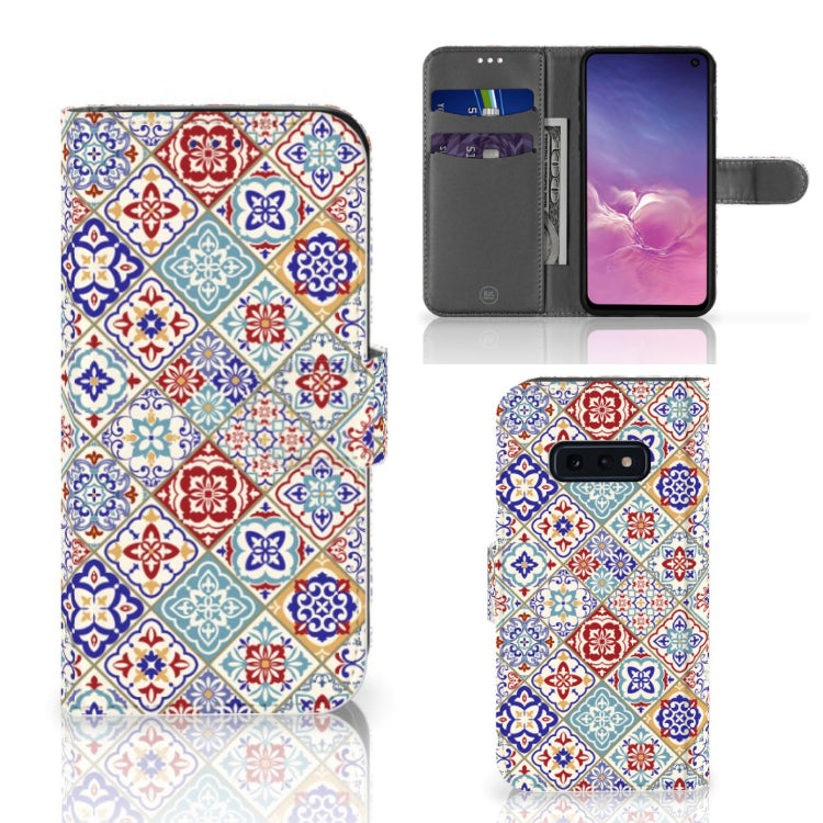 Samsung Galaxy S10e Bookcase Tiles Color