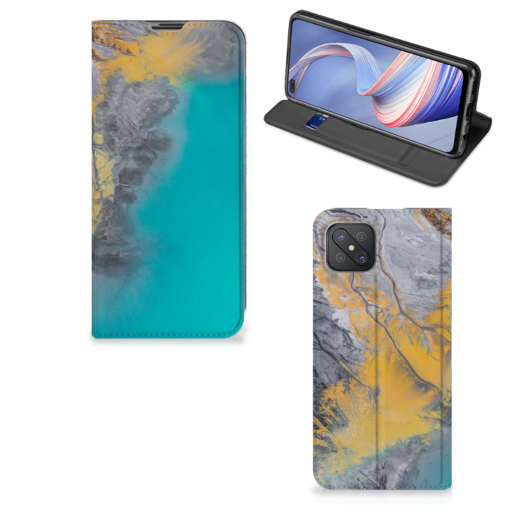 OPPO Reno4 Z 5G Standcase Marble Blue Gold - B2C Telecom