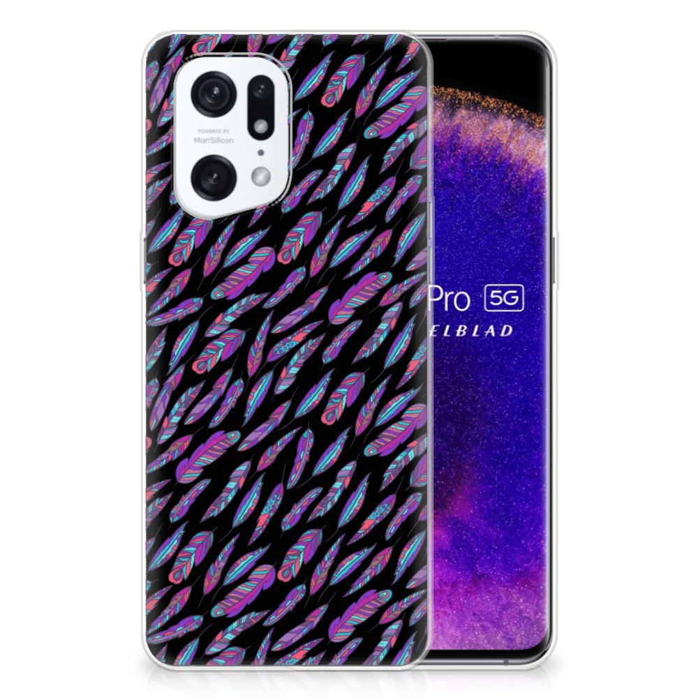 OPPO Find X5 Pro TPU bumper Feathers Color