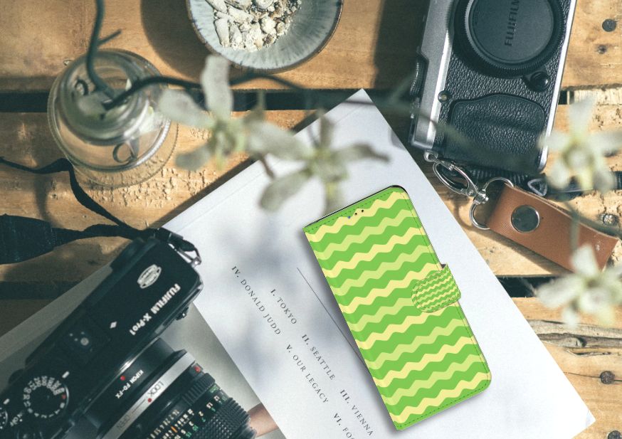 Samsung Galaxy A20s Telefoon Hoesje Waves Green