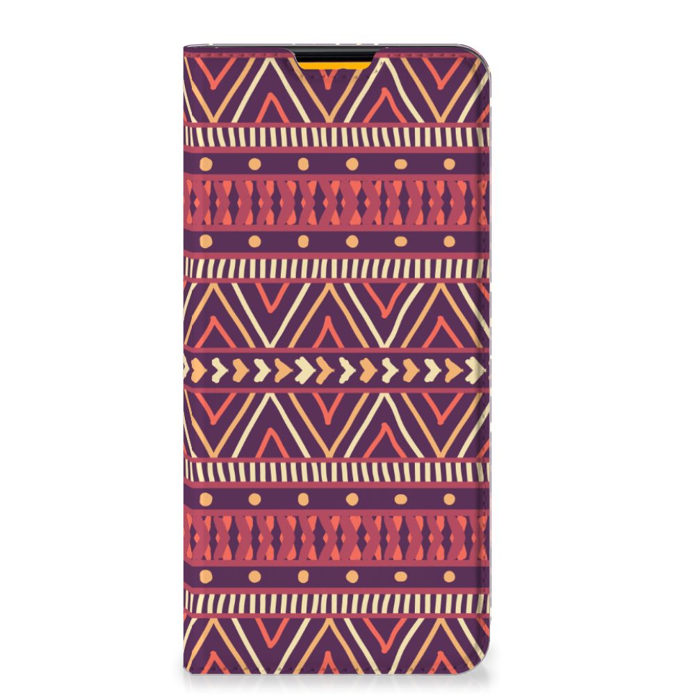 Samsung Galaxy M52 Hoesje met Magneet Aztec Paars - B2C Telecom