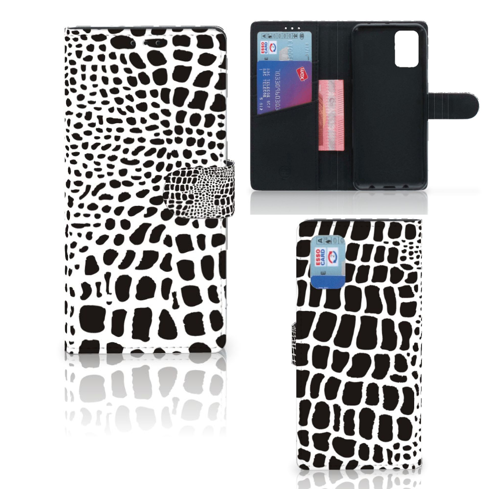 Samsung Galaxy A02s | M02s Telefoonhoesje met Pasjes Slangenprint