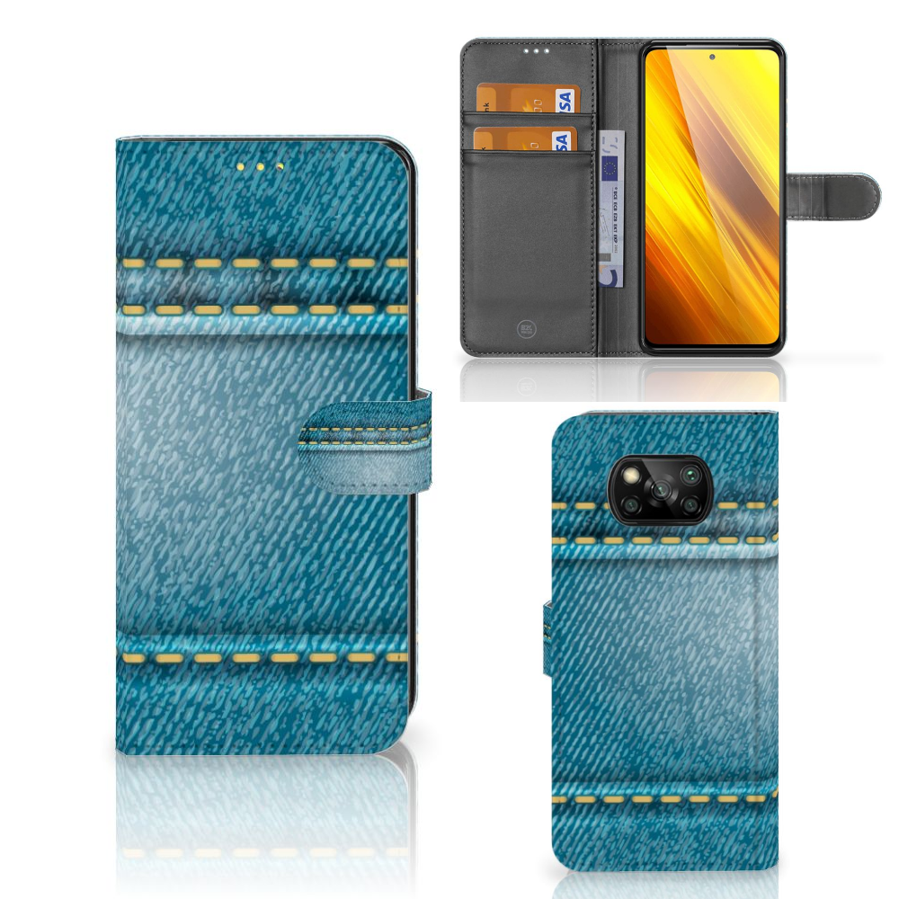 Xiaomi Poco X3 | Poco X3 Pro Wallet Case met Pasjes Jeans