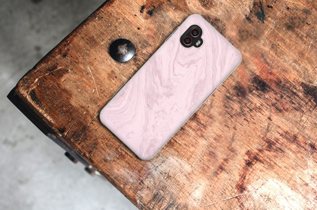 Samsung Galaxy Xcover 6 Pro TPU Siliconen Hoesje Marble Pink B2C Telecom