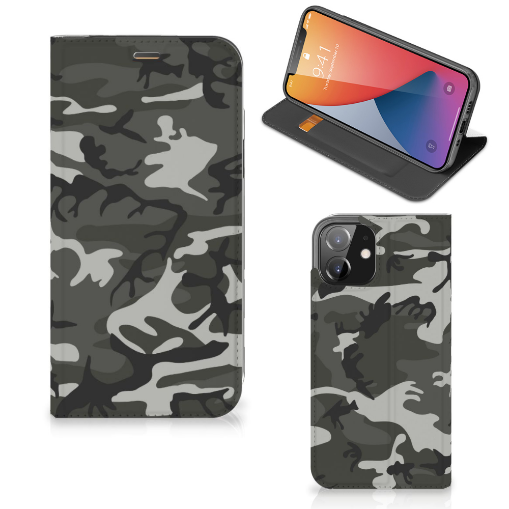 iPhone 12 | iPhone 12 Pro Hoesje met Magneet Army Light - B2C Telecom