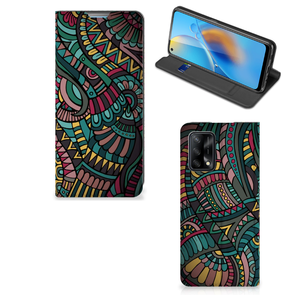 OPPO A74 4G Hoesje met Magneet Aztec - B2C Telecom