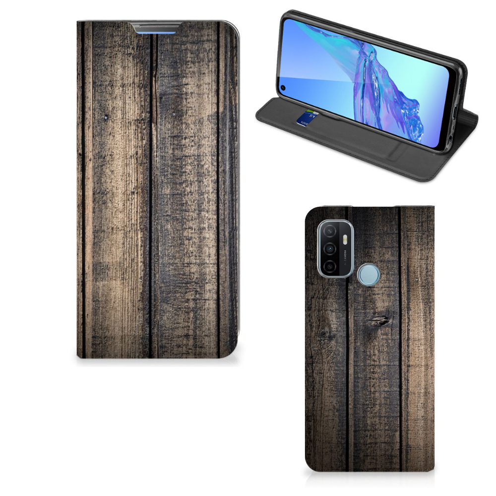 OPPO A53 | A53s Book Wallet Case Steigerhout - B2C Telecom