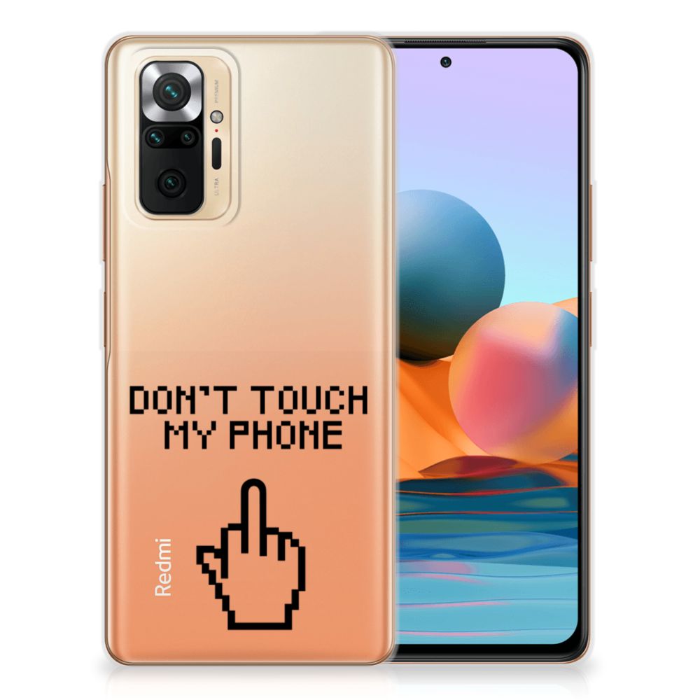 Xiaomi Redmi Note 10 Pro Silicone-hoesje Finger Don't Touch My Phone B2C Telecom