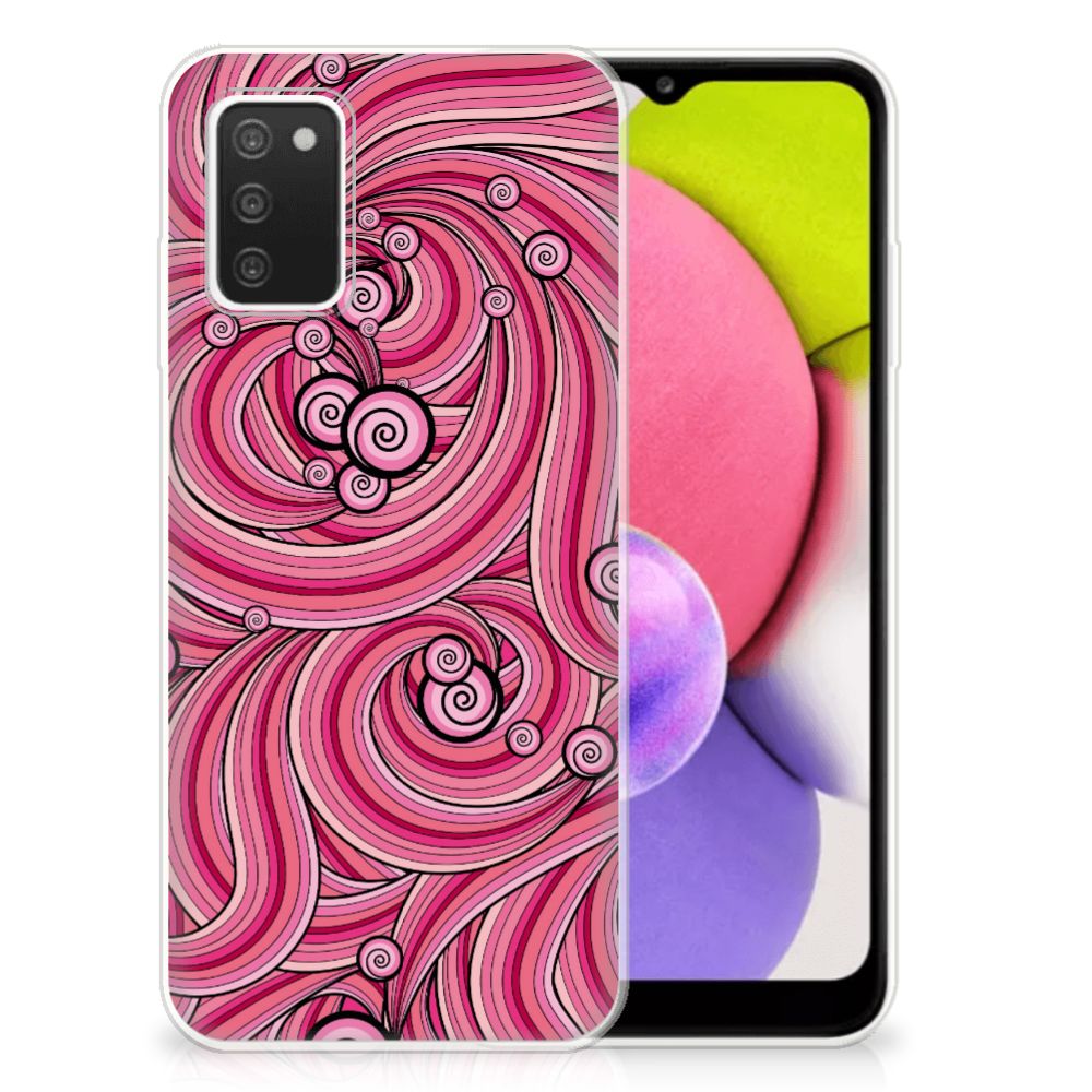 Samsung Galaxy A03S Hoesje maken Swirl Pink B2C Telecom