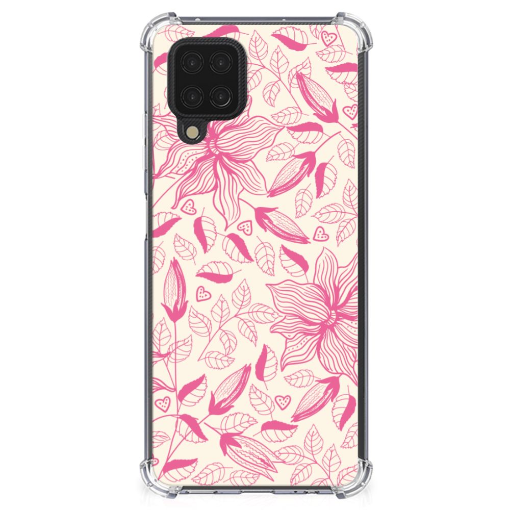 Samsung Galaxy A12 Case Pink Flowers - B2C Telecom