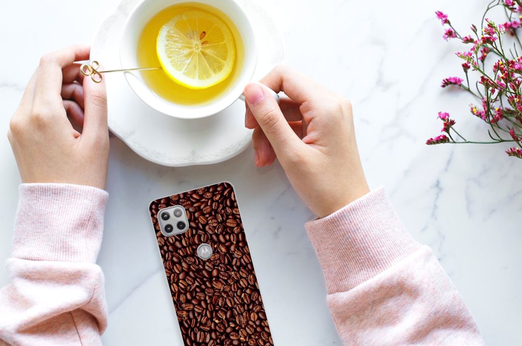 Motorola Moto G 5G Siliconen Case Koffiebonen B2C Telecom