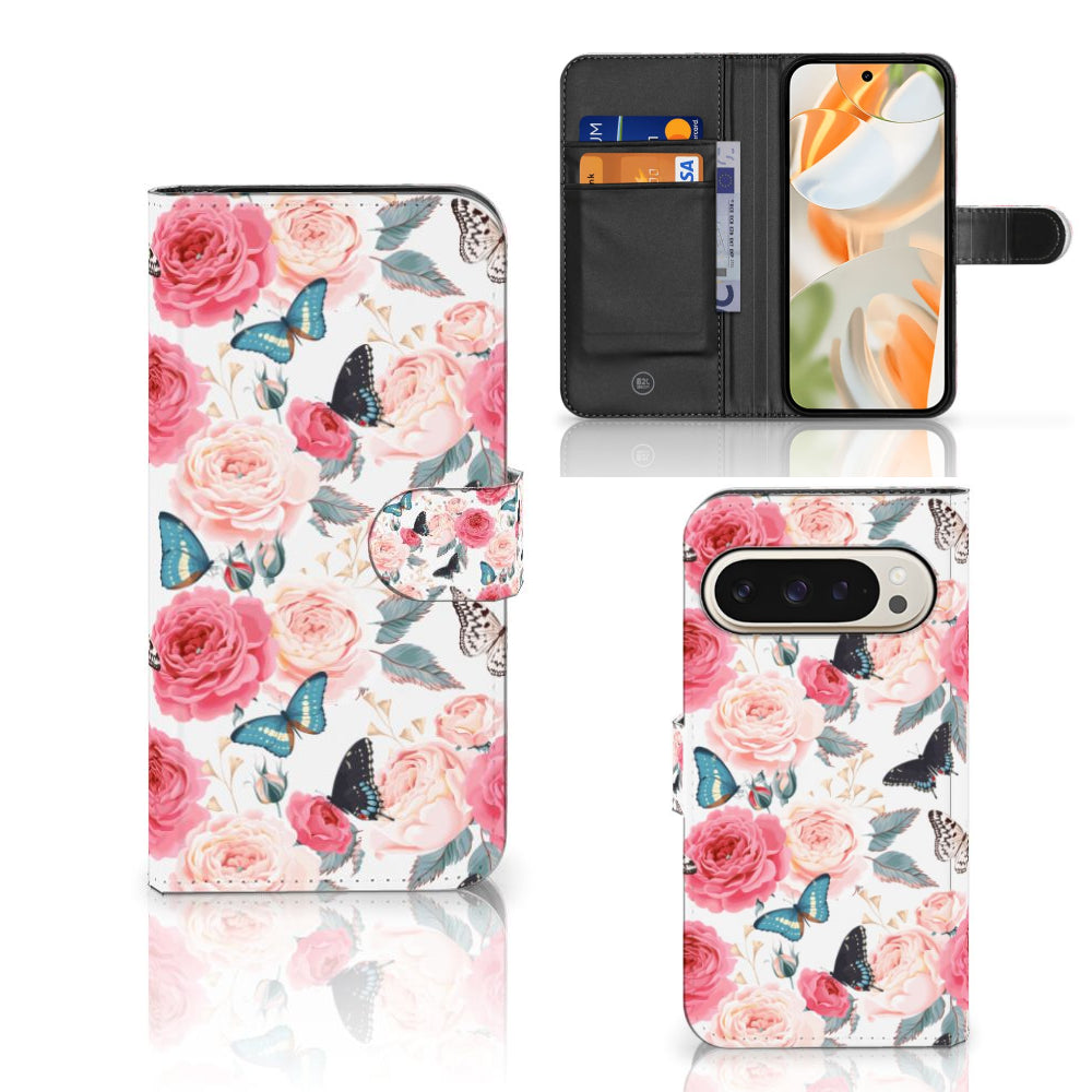 Google Pixel 9 | 9 Pro Hoesje Butterfly Roses