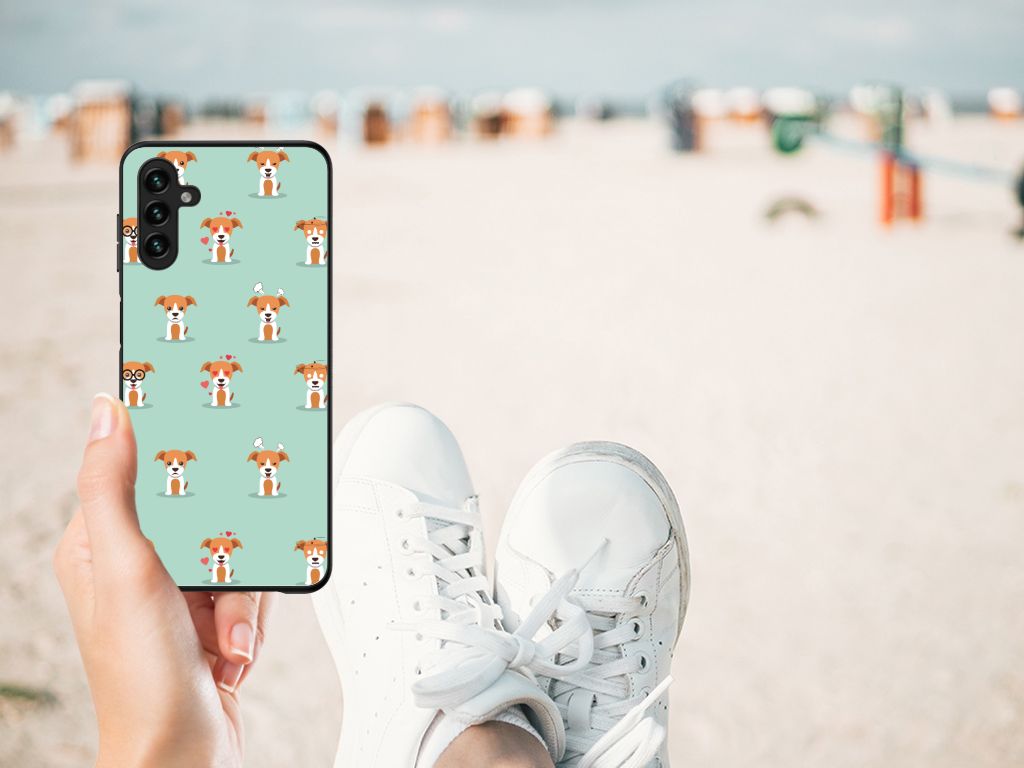 Samsung Galaxy A13 5G | A04s Dierenprint Telefoonhoesje Pups B2C Telecom