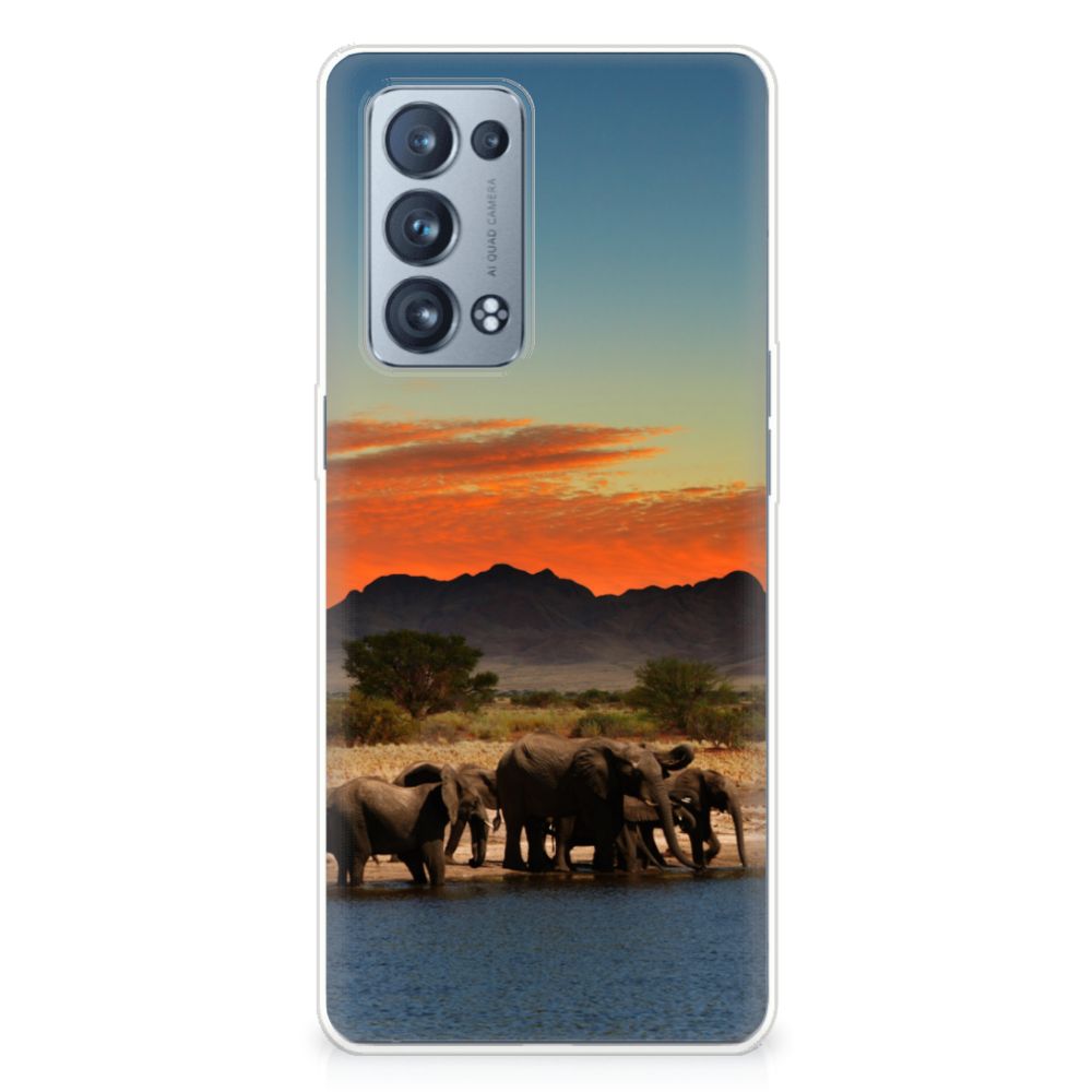 OPPO Reno 6 Pro Plus 5G TPU Hoesje Olifanten