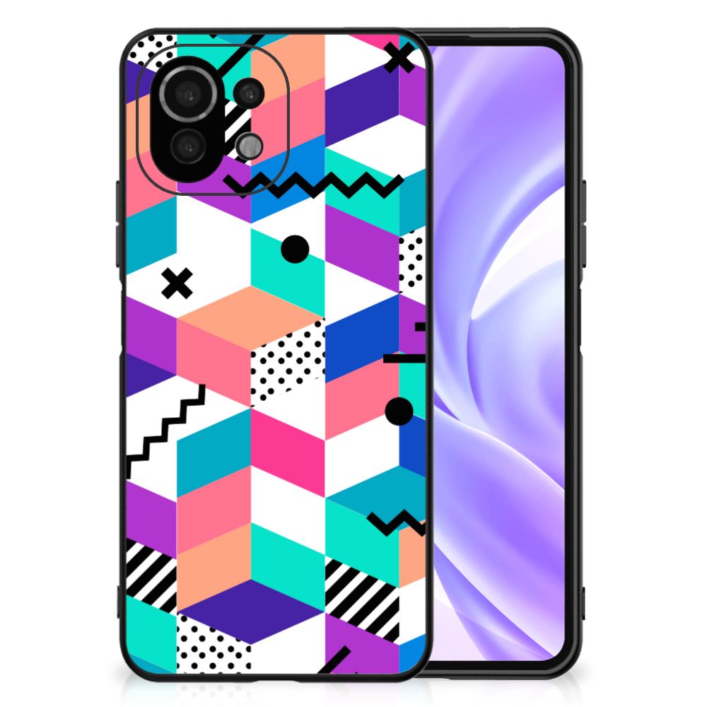 Xiaomi 11 Lite 5G NE | Mi 11 Lite Backcover Blokken Kleurrijk