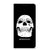 Mobiel BookCase Samsung Galaxy A14 5G Skull Eyes met een gedetailleerd skeletontwerp en tekst 'LOOK ME IN THE EYES'.