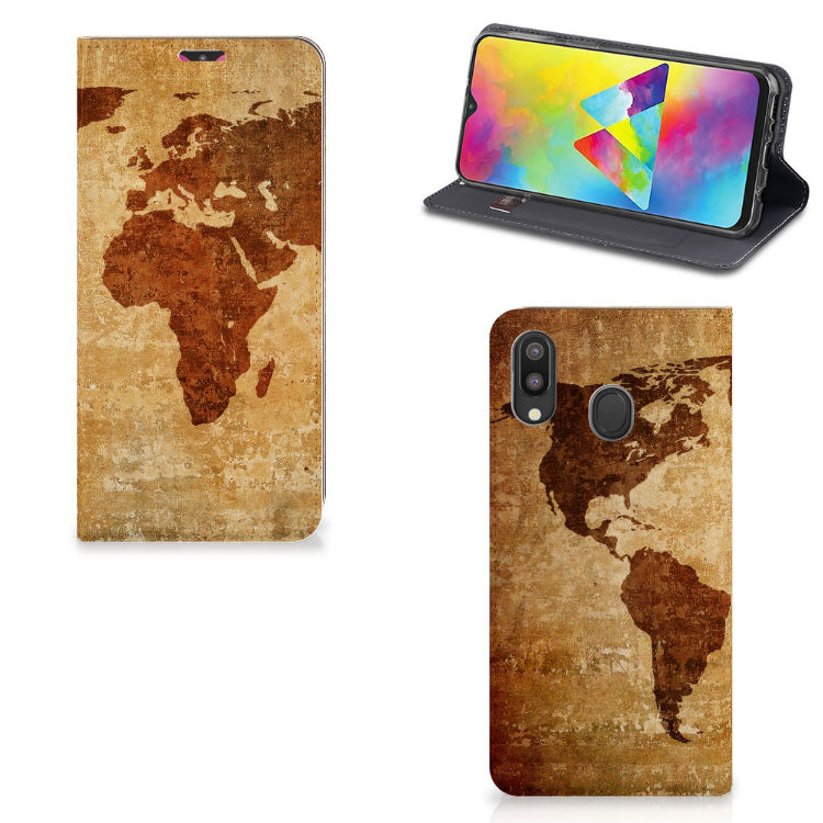 Samsung Galaxy M20 Book Cover Wereldkaart