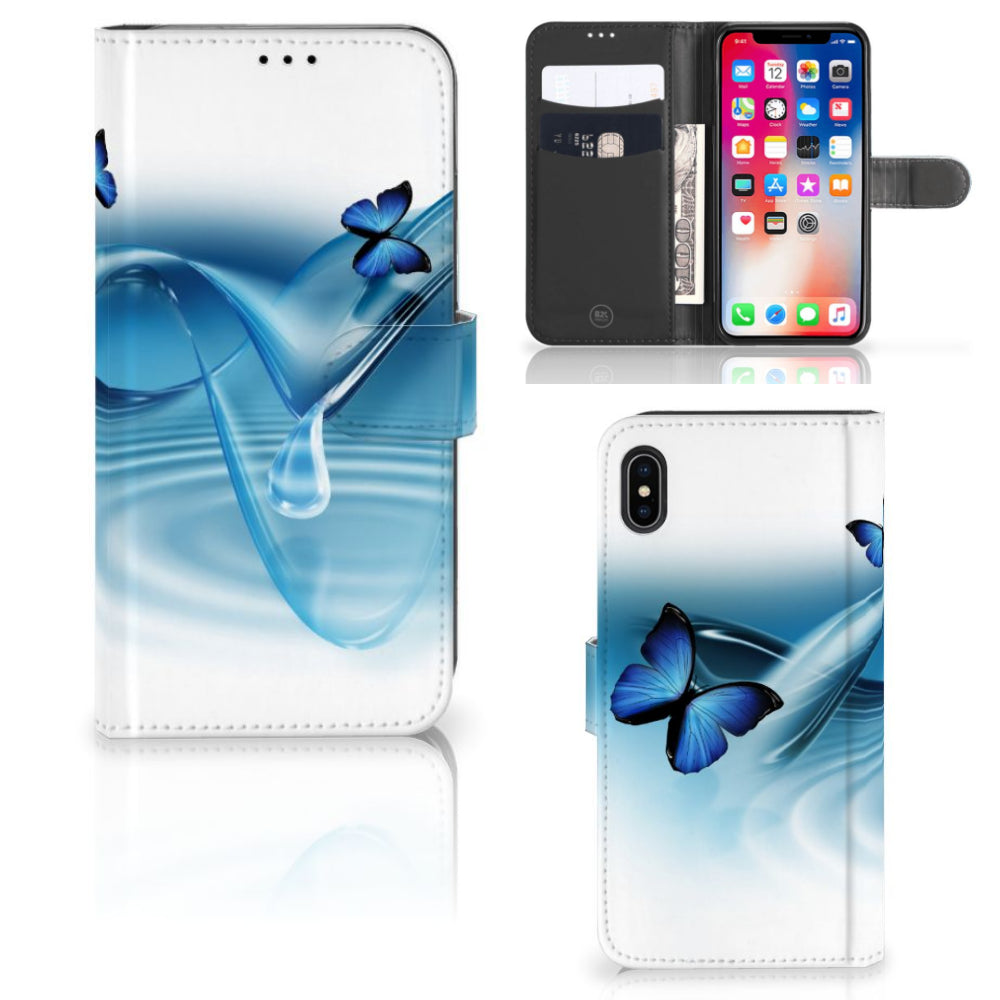 Apple iPhone Xs Max Telefoonhoesje met Pasjes Vlinders