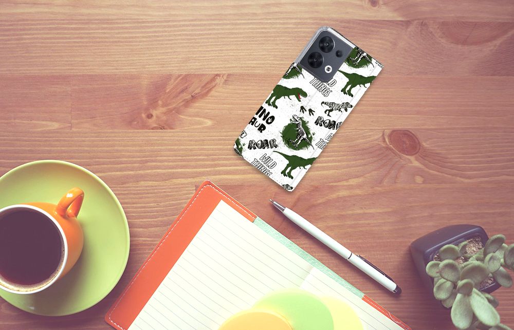 Hoesje maken voor OPPO Reno8 Dinosaurus - B2C Telecom