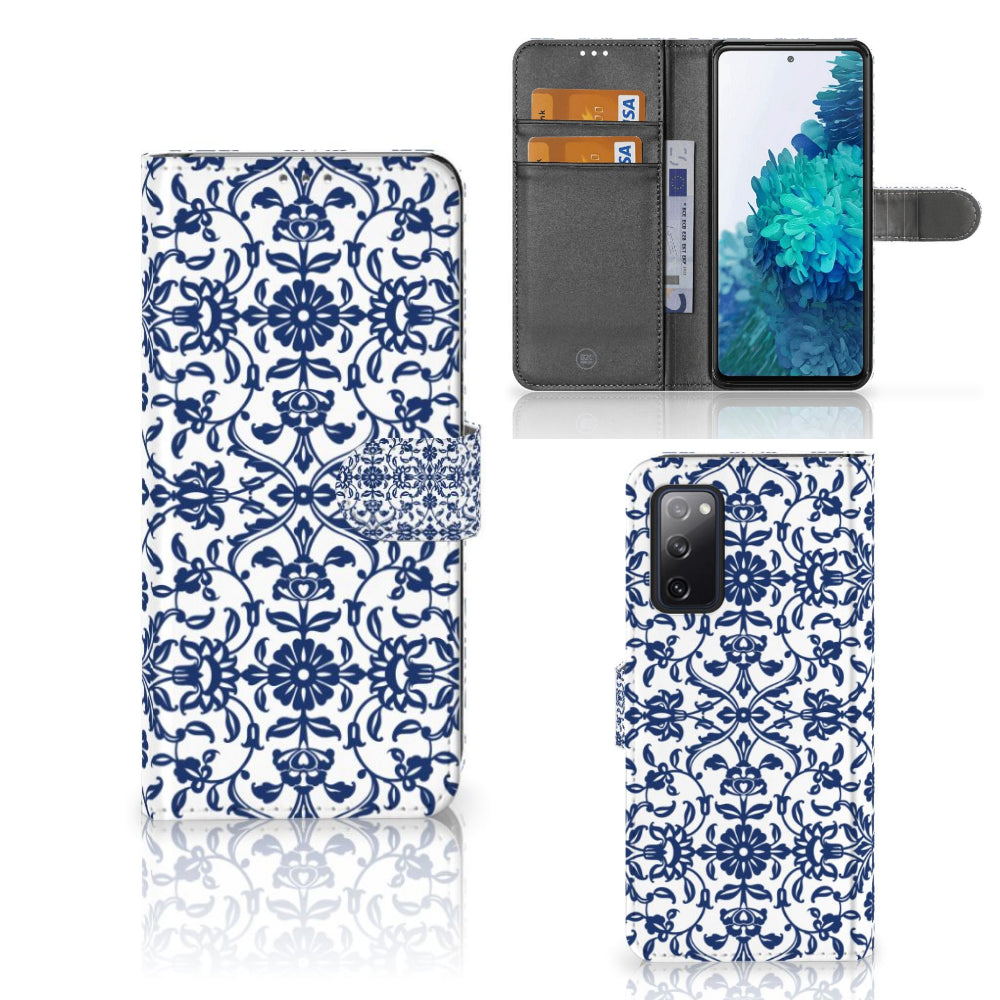 Samsung Galaxy S20 FE Hoesje Flower Blue