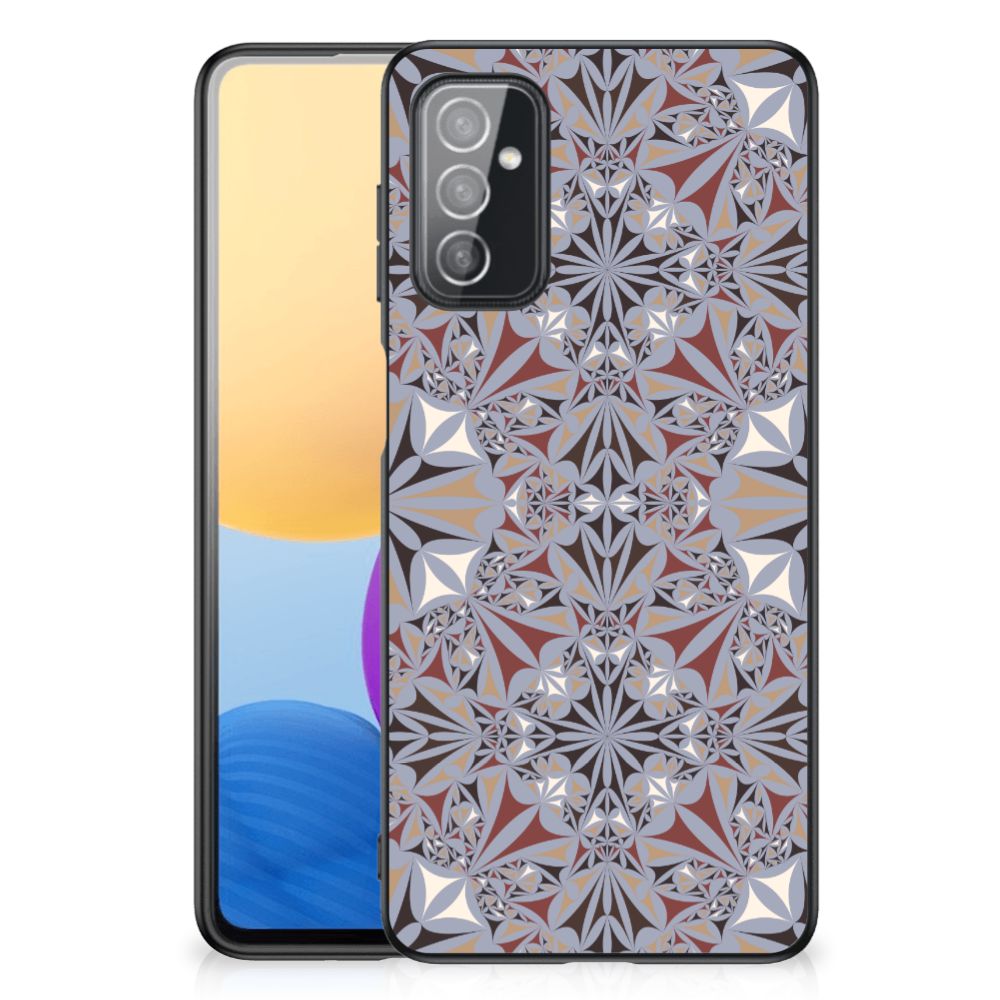 Samsung Galaxy M52 Marmeren Print Telefoonhoesje Flower Tiles B2C Telecom