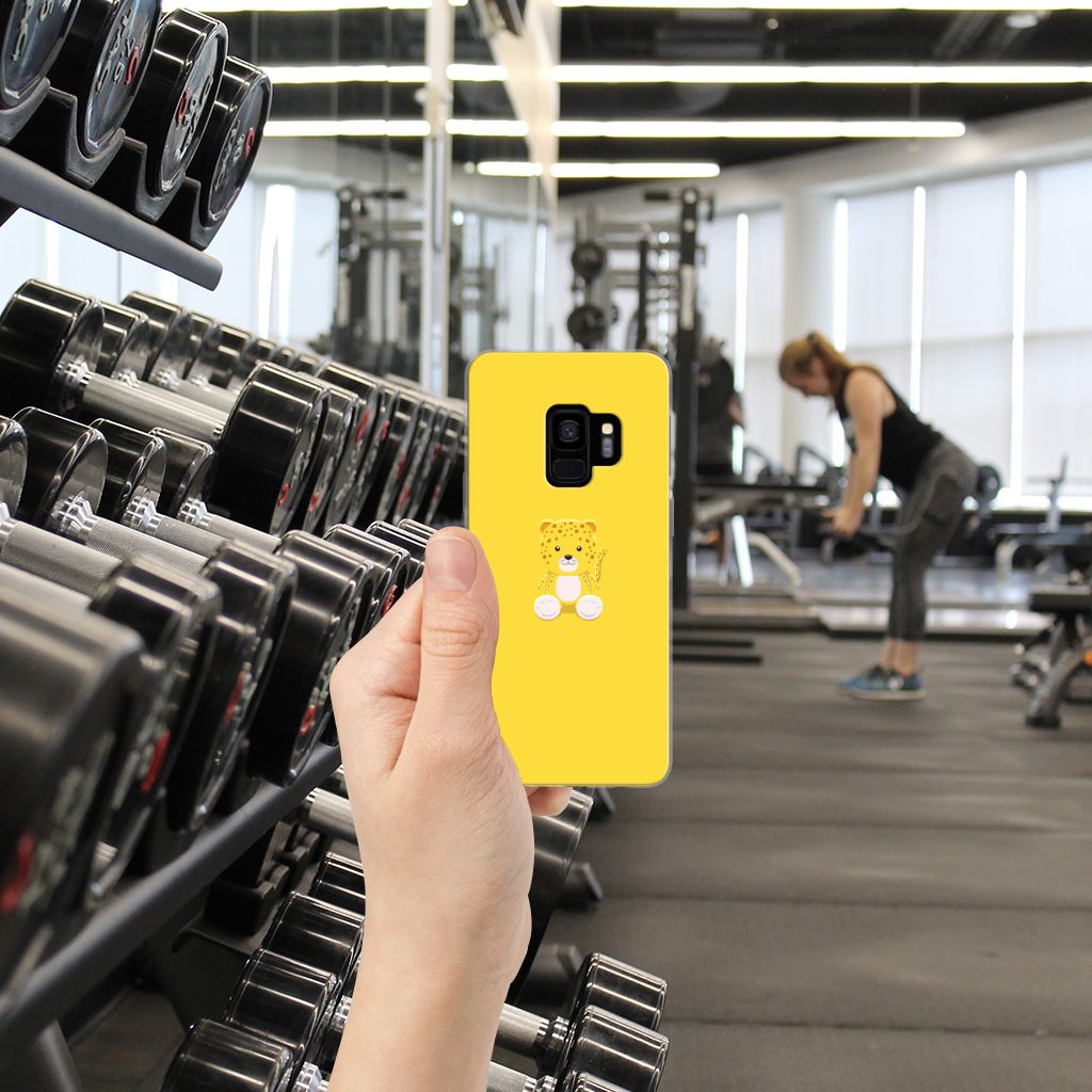 Samsung Galaxy S9 Telefoonhoesje met Naam Baby Leopard