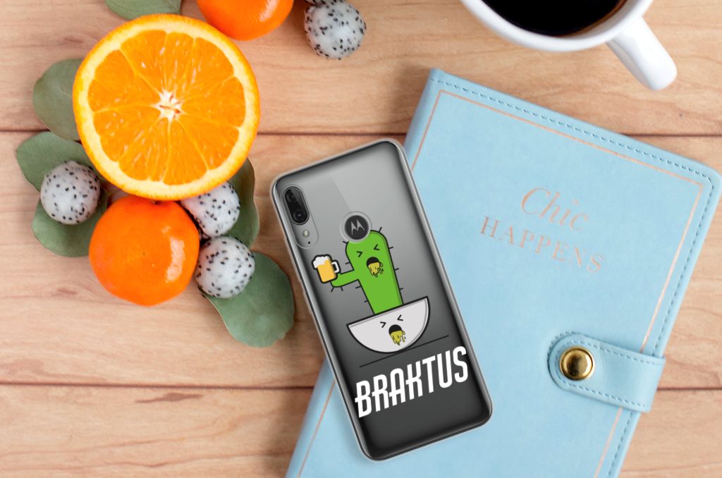 Motorola Moto E6 Plus Telefoonhoesje met Naam Braktus