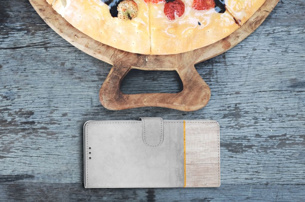 OnePlus 9 Pro Book Style Case Wood Concrete