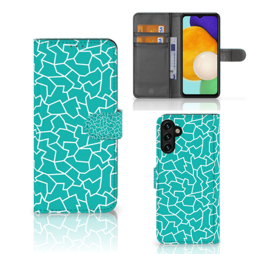 Samsung Galaxy A04s | Samsung Galaxy A13 5G Hoesje Cracks Blue