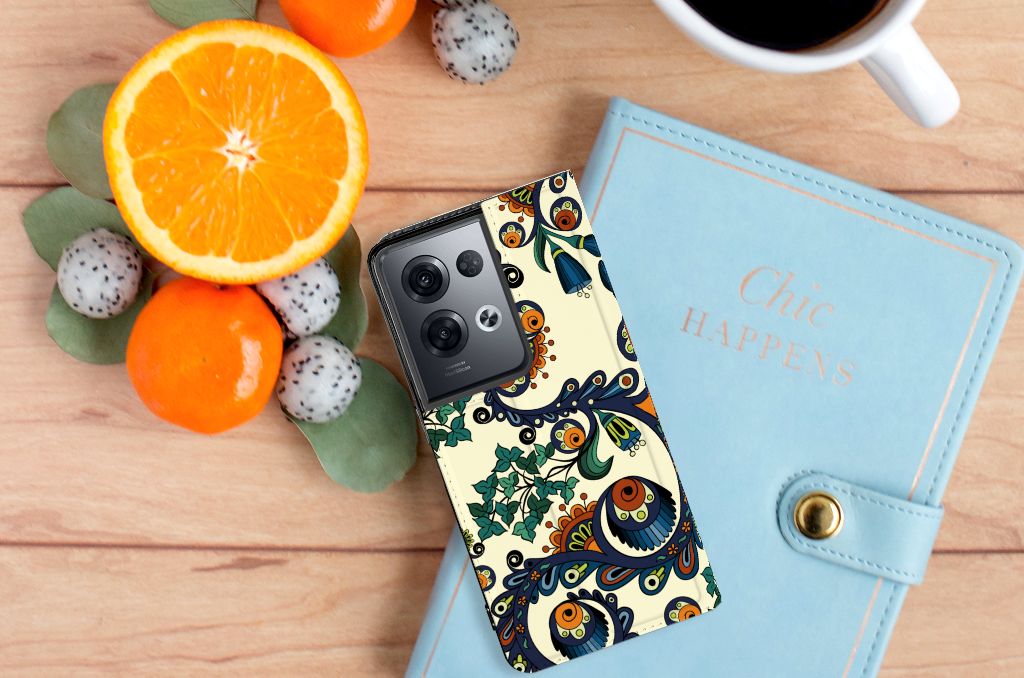 Telefoon Hoesje OPPO Reno8 Pro Barok Flower - B2C Telecom