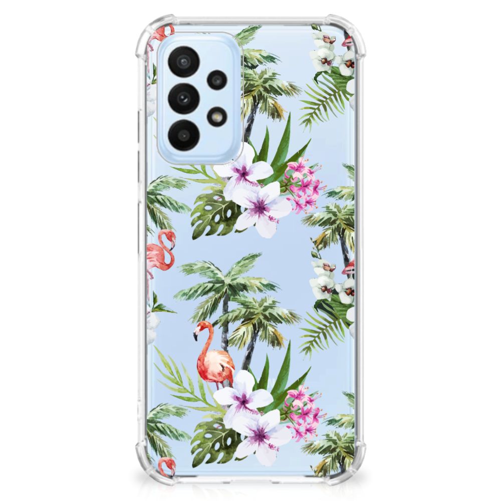 Samsung Galaxy A23 Case Anti-shock Flamingo Palms - B2C Telecom