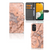 Samsung Galaxy A14 5G Bookcase Marmer Oranje â Luxe boekhoes met unieke oranje marmer print en pasjeshouder.