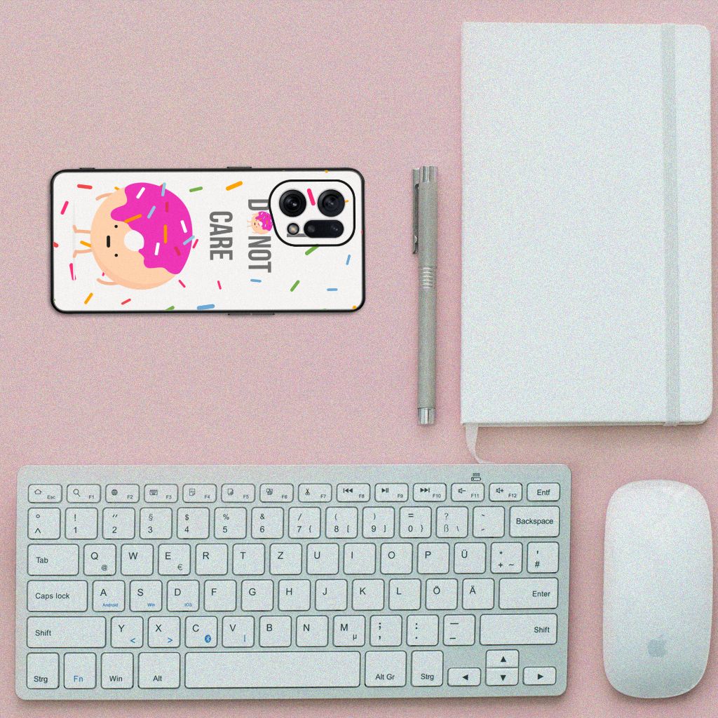 OPPO Find X5 Back Cover Hoesje Donut Roze B2C Telecom