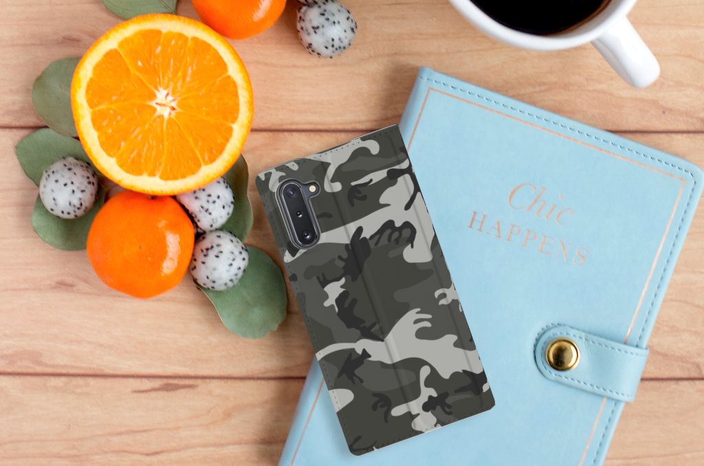 Samsung Galaxy Note 10 Hoesje met Magneet Army Light
