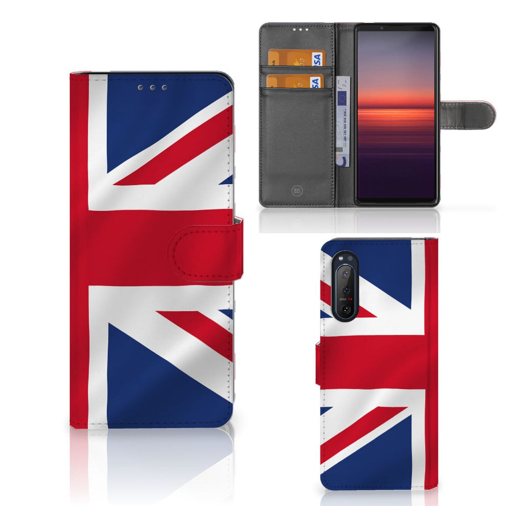 Sony Xperia 5II Bookstyle Case Groot-Brittannië