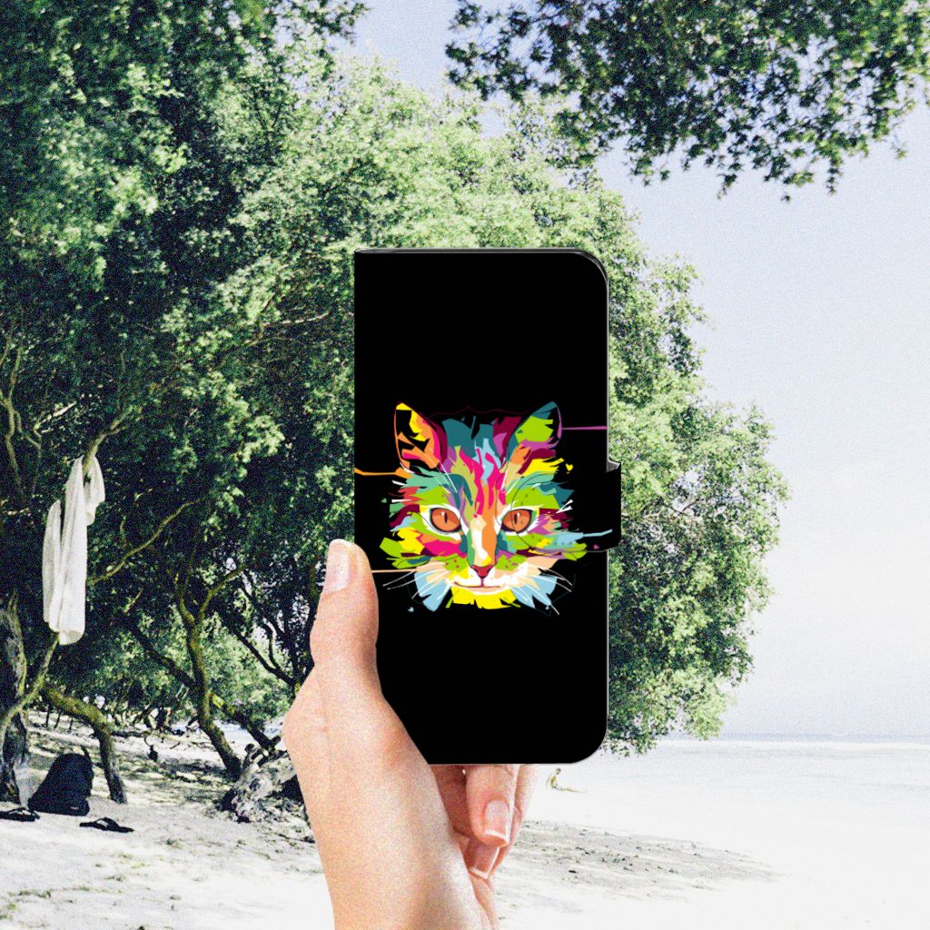 Motorola Moto G53 Leuk Hoesje Cat Color