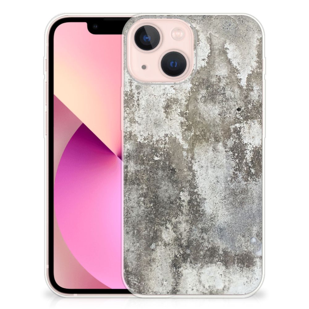 iPhone 13 mini TPU Siliconen Hoesje Beton Print