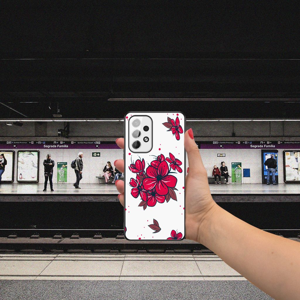 Samsung Galaxy A53 Bloemen Hoesje Blossom Red B2C Telecom