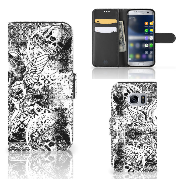 Telefoonhoesje met Naam Samsung Galaxy S7 Skulls Angel