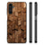 Houten Print Telefoonhoesje voor Samsung Galaxy A14 5G Wooden Cubes met een uniek design van houten blokken.