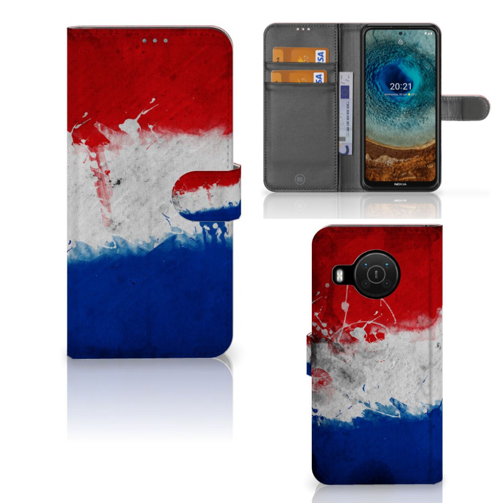 Nokia X10 | Nokia X20 Bookstyle Case Nederland met Nederlandse vlag design, ideaal voor trots op Nederland.