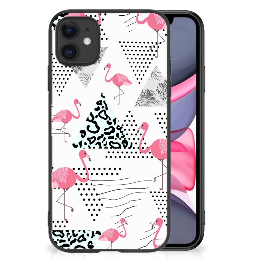 iPhone 11 Dierenprint Telefoonhoesje Flamingo Triangle