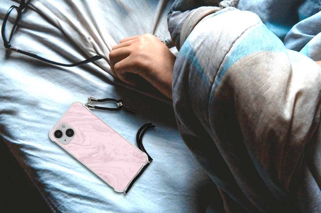 iPhone 14 Plus Anti-Shock Hoesje Marble Pink - Origineel Cadeau Vriendin B2C Telecom