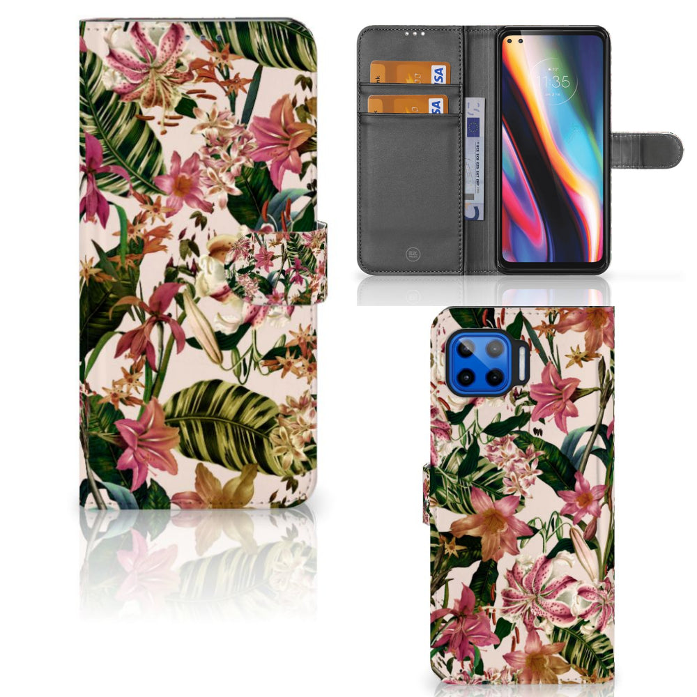 Motorola Moto G 5G Plus Hoesje Flowers