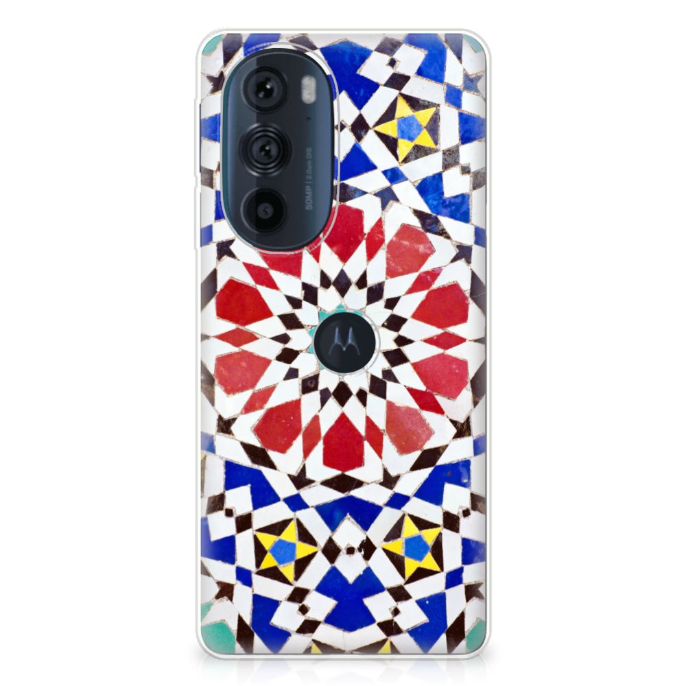 Motorola Edge 30 Pro TPU Siliconen Hoesje Mozaïek B2C Telecom