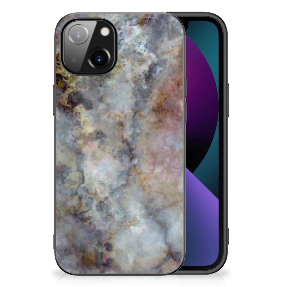 Apple iPhone 13 Marmeren Print Telefoonhoesje Marmer Grijs B2C Telecom