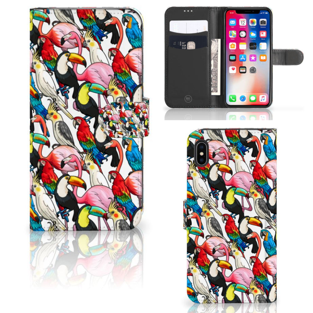Apple iPhone Xs Max Telefoonhoesje met Pasjes Birds