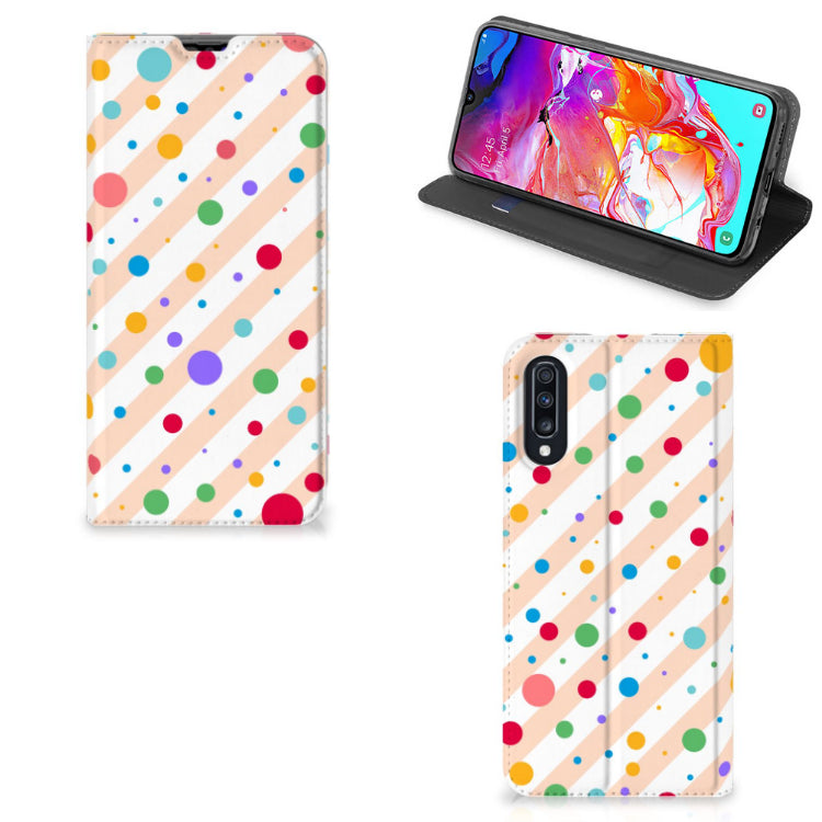 Samsung Galaxy A70 Hoesje met Magneet Dots