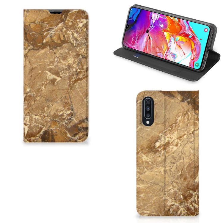 Samsung Galaxy A70 Standcase Marmer Creme